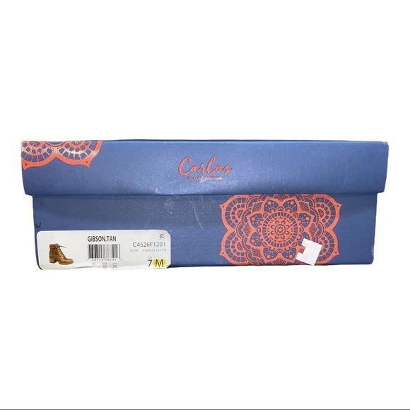 Carlos Santana Gibson Tan Lace up Moto Combat Boots 7M New - Picture 7 of 7